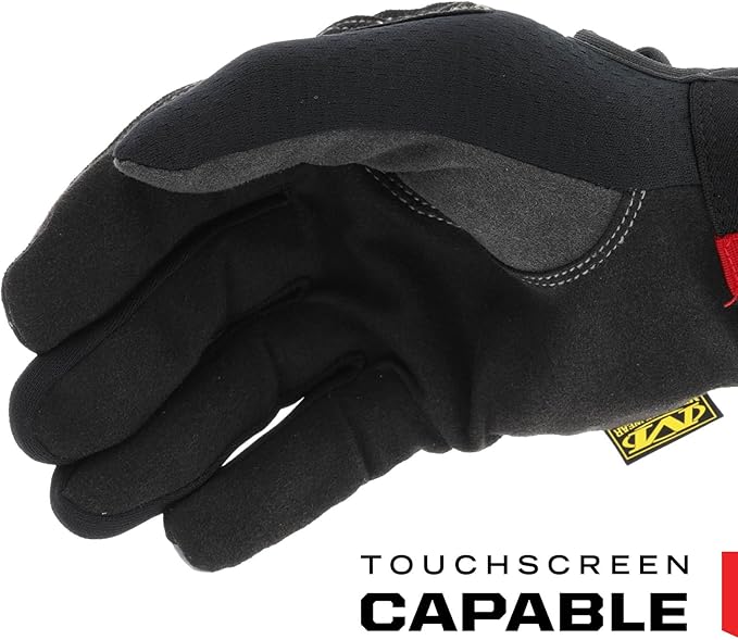 Mechanix Wear: Utility Work Gloves with Secure Fit, Touchscreen Capable, High Dexterity, Synthetic Leather Glove for Multi-purpose Use, Work Gloves for Men, Black (Black, XX-Large)