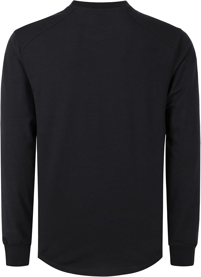 BOCOMAL Men's FR Shirts Long Sleeve Crewneck EX Soft Heather Series 6oz Midweight Flame Resistant Work T Shirt CAT2