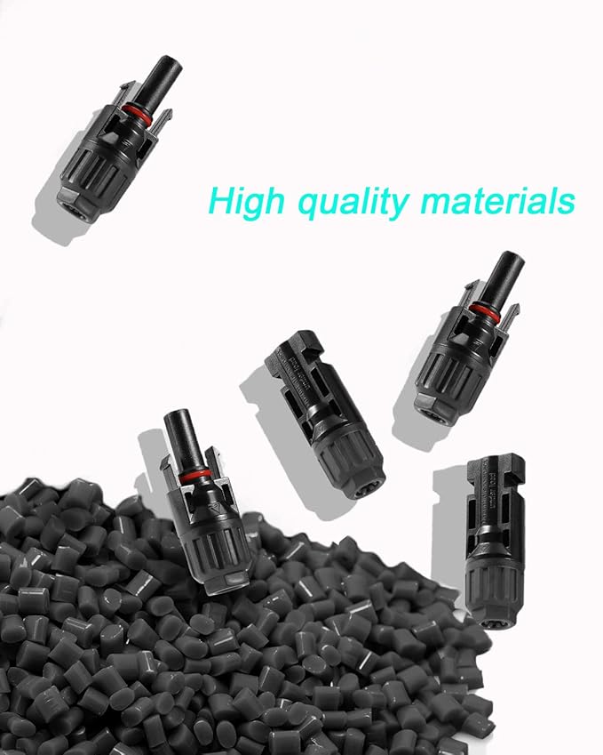 Solar Y Connector,Solar Y Branch Parallel Cable,Solar 1 to 3 Male Female Connector Adapter,10AWG 45A Waterproof IP68 40CM Cable,for Solar Panels,Solar Cells (MFFF&FMMM, 1 Pair)