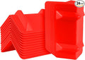 24 Pack Flatbed Edge Corner Protector for Cargo Shipping, Plastic Ratchet Strap Protectors for Tie Downs, Corner Guards for Straps Red