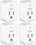 BXST Single Outlet Surge Protector for Refrigerator Small Wall Tap Surge Protector Single Plug 120V Small Socket Lightning Protection for PC, TV, Phone, PS5 and Home Appliances, 15A, 1800W, 4 Pack