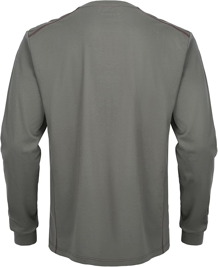 FR Shirts for Men CAT2/HRC2 6.5oz Lightweight Fire Resistant Shirts for Men Long Sleeve Crewneck T-Shirt