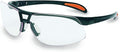 Honeywell Uvex by Protégé Safety Glasses, Metallic Black Frame with Clear Lens & Ultra-Dura Anti-Scratch Hardcoat (S4200-H5)