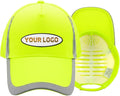 YOWESHOP Reflective Safety Baseball Cap Customize Logo with Removable PE Shell Hi-Vis Safety Work Hat