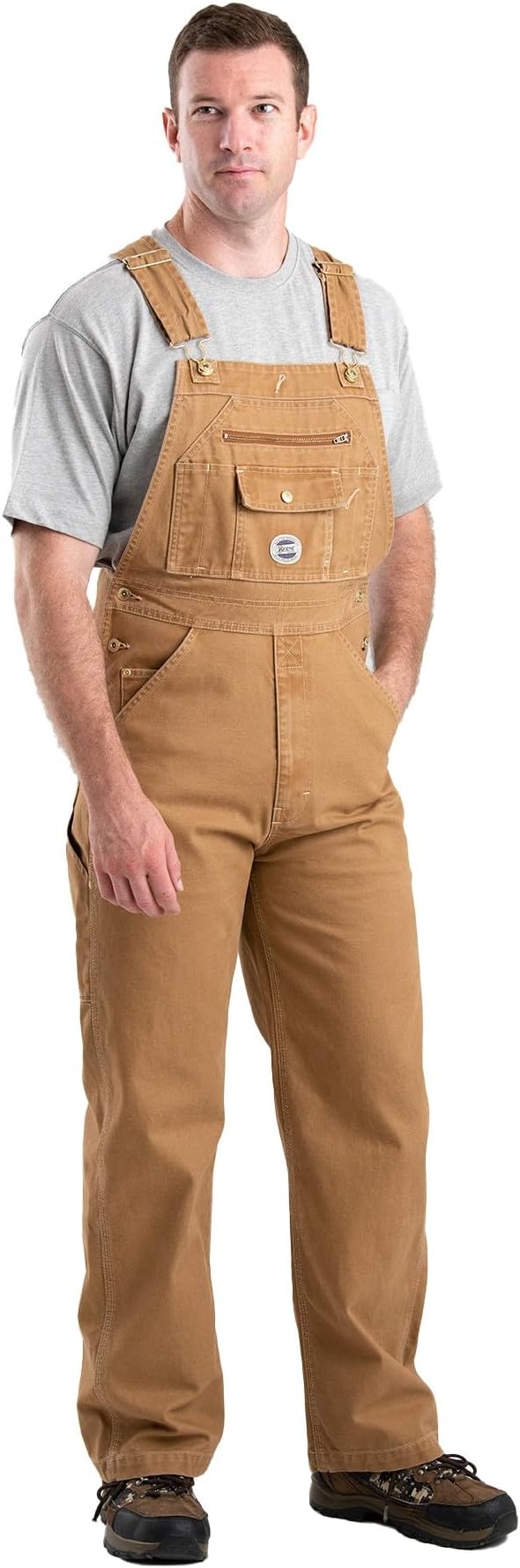Berne Men's Vintage Unlined Washed Duck Bib Overall