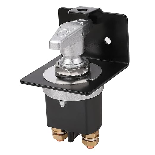 500A High Current 12V-36V Battery Cut Off Switch with Lock-Out Plate, Replace 20247, Waterproof Master Battery Disconnect Switch Fixed Handle Isolator for Car, Truck, RV, Yacht, Boat