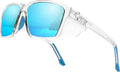 VETRA Z87+ Certified Safety Glasses HD High Contrast UV400 Side Shield Anti-Oil Coating Stylish Eyewear