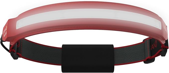 OPTIMAL VENTURES LITEBAND PRO Rechargeable LED Headlamp, 1400 Lumens, 210° Wide Beam, PureHD High CRI Light, Hard Hat Compatible, Professional No-Bounce Fit, IPX5 Weather Resistant, Red
