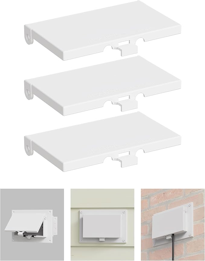 Type 3r Enclosure Cover, DBHW-1 Outdoor Outlet Cover for Wet Locations (Horizontal), Electrical Box Replacement Cover for DBHS1W/DBHR1W/DBHM1W/DBHR141W in Box Electrical Outlet Box - White(3-Pack)