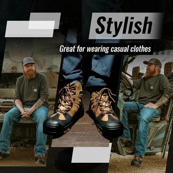 ROCKROOSTER Men's Woodland 6" Composite Toe Industrial & Construction Work Boots EH AK609