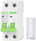 12V-110V DC Miniature Circuit Breaker, 32 Amp 2 Pole Battery Breaker Protector for Solar PV System and RV, Thermal Magnetic Trip, DIN Rail Mount, Chtaixi DC Disconnect Switch B32