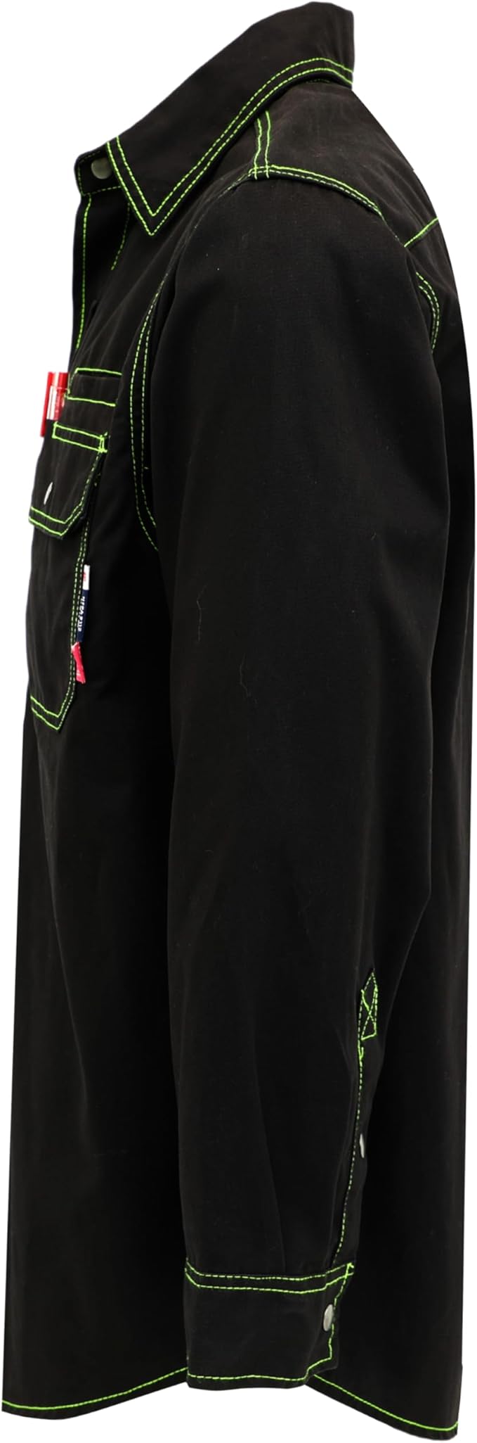 BOCOMAL FR Shirts for Men Snaps Down 7.5oz Water Repellent Fire Resistant Welding Jackets-NFPA2112 CAT2