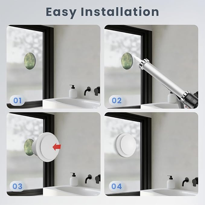 4 Inch Bathroom Exhaust Fan with Switch, Upgraded Exhaust Fan Low Noise IPX4 Waterproof 2600RPM Household Ventilation Fans, Window Ceiling Wall Mount Vent Fan for Attic Basement Garage Washroom P102A2