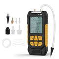 PT520 Manometer Gas Pressure Tester,Dual-Port HVAC Digital Manometer with Range of -100 to 200 KPa, 7 Units, Data Locking & Storage, 7Adapters,Backlit Display Screen