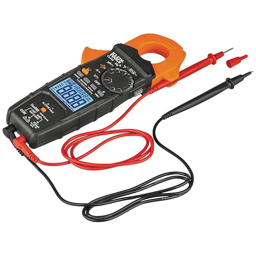 Klein Tools CL445 HVAC Clamp Meter, Auto-Ranging TRMS, NCVT, Measures Voltage, Current, Temperature, Micro Amps, InRush and More