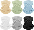 Geyoga 6 Pieces Summer UV Protection Cooling Neck Gaiter Face Clothing Neck Gaiter Mask Scarf Sunscreen Breathable Bandana