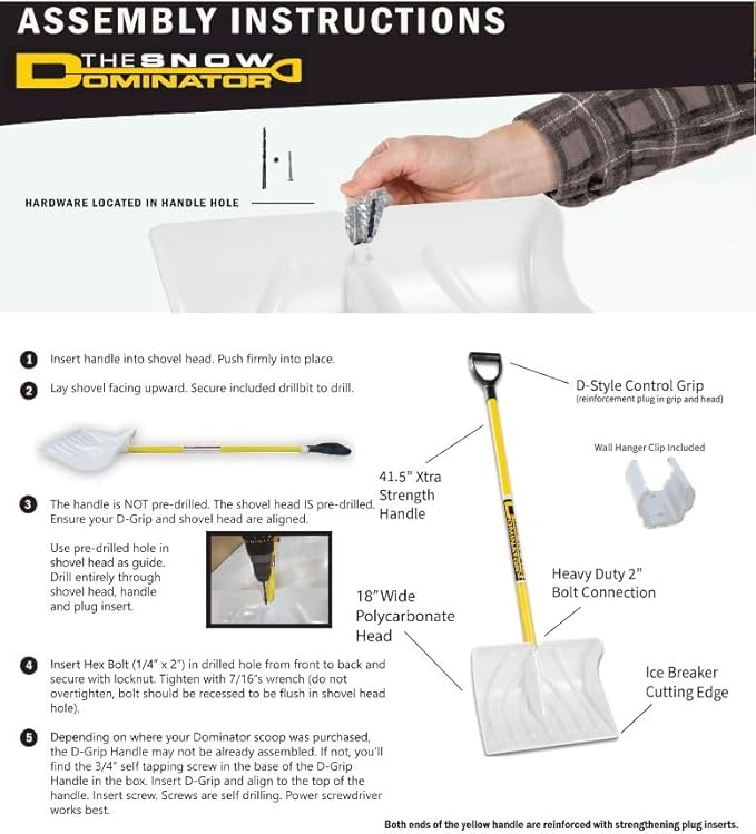 The Snow Dominator - Snow Pusher & Scoop Combo Tool