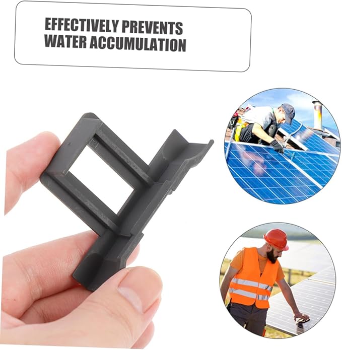 12pcs Solar Panel Clamps Photovoltaic Panel Bracket Easy to Use Water Drainage Clip Solar Module Clip Robust Construction