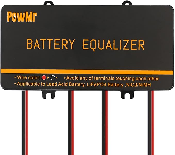 PowMr Battery Equalizer 48V - Battery Voltage Balancer,for 4×12V or 8×12V or More Battery Bank Extend Battery Life 1 Year and More, Support Gel Flood AGM Lithium Battery HA02 Balancer