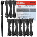 Bar Lok 8 Inch Zip Ties – 1000 Pieces, Black – Made in America – Weather, UV & Impact Resistant Cable Ties for Binding Bundling & Organizing – Indoor & Outdoor (8in, 1000ct)