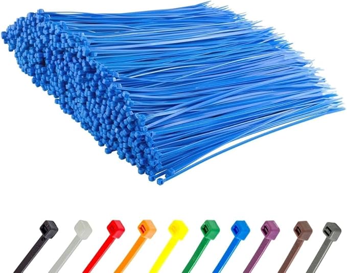 GTSE 14 Inch Blue Zip Ties, 5,000 Bulk Pack, 50lb Strength, UV Resistant Long Nylon Cable Ties, Self-Locking 14" Tie Wraps