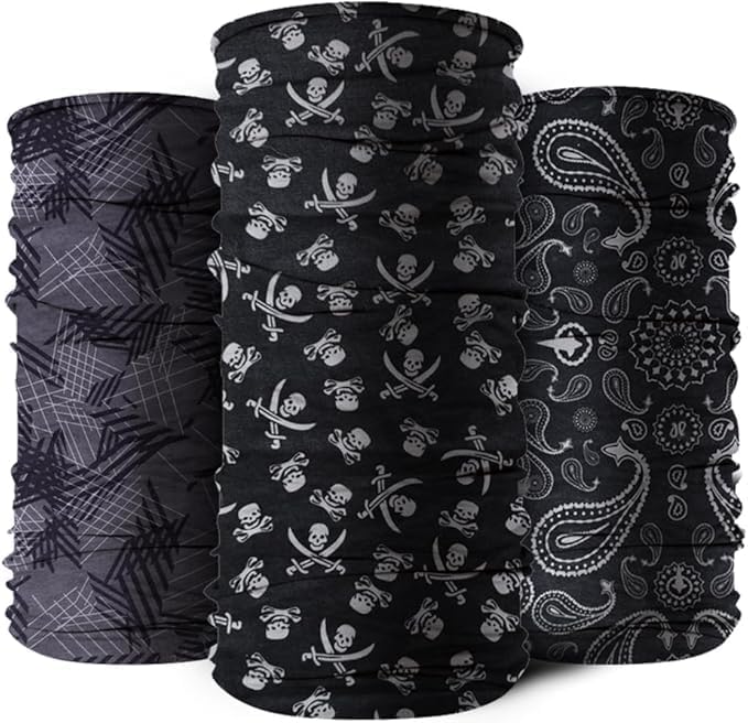 6-Pack Balaclava Face Mask for Men & Women - UV Protection Neck Gaiter, Multi-Use Cycling Mask & Breathable Headband