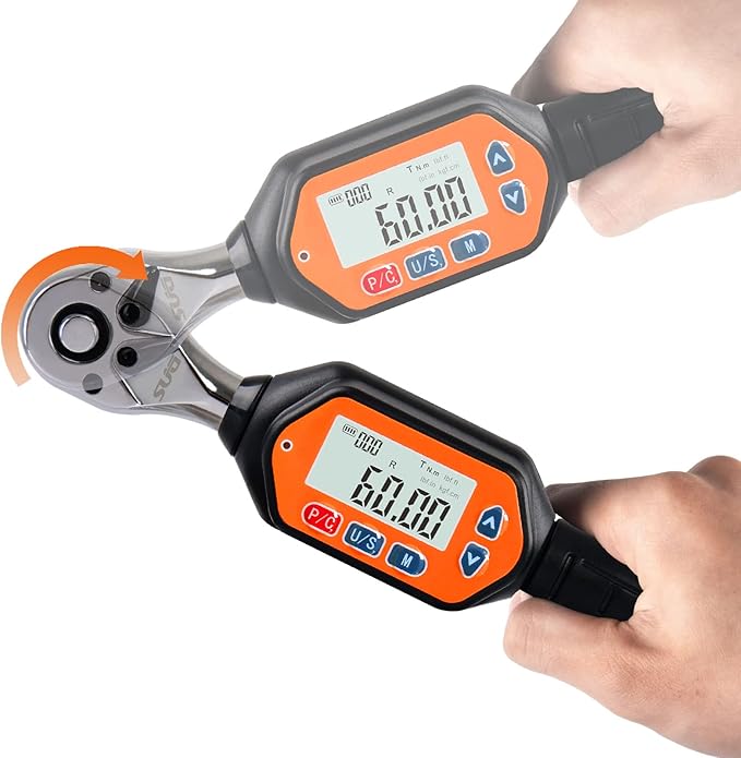 SUG Mini Digital Torque Wrench (3/8-Inch, 1.33-44.25 ft-lbs/1.8-60 Nm)
