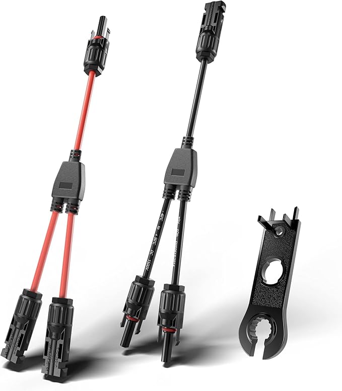 OYMSAE 30A Solar Connectors - Waterproof Y Branch Parallel Adapter Cable Kit for Solar Panel
