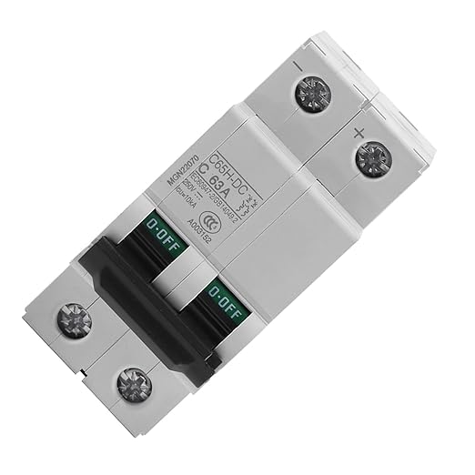 Miniature Circuit Breaker, DC Circuit Breaker, 2P 250V 63 Amp Low Voltage Din Rail Mount DC Circuit Amp Solar Double Pole Miniature Air Circuit Breaker