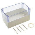 LeMotech ABS Plastic Junction Box Dustproof Waterproof IP65 Electrical Enclosure Box Universal Project Enclosure Grey with PC Transparent Clear Cover 7.9 x 4.7 x 4.4 inch(200 x120 x113 mm)
