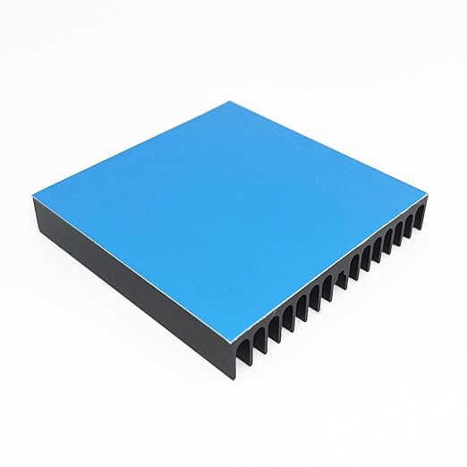 2 Pcs 60 x 60 x10 mm Heatsink Kit with Thermal Conductive Adhesive Tape, Square Cooler Aluminum Heat Sink Set for for Circuit Board Led Panel Router IC Amplifier Platform Chip Fans and DIY