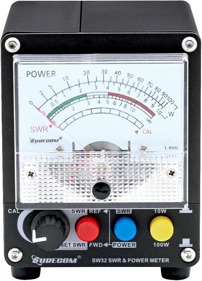 Mcbazel Surecom SW-32UV 125-525MHz 100Watt SWR & Power Meter Black