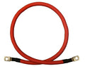 4 AWG 4 Gauge Single Red 9 inches w/ 5/16" + 3/8" Lugs Pure Copper Battery Inverter Cables for Solar, RV, Auto, Marine Car, Boat