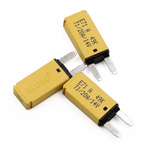 12V 20A Mini ATM Fuse Circuit Breaker Auto Reset Blade Fuses Low Profile for Car RV Truck Solar Boat Motors - UL Certified - 20 Amp Thermal Circuit Breakers 12 Volt DC- Pack of 3