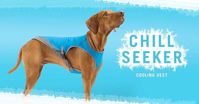 Canada Pooch Dog Cooling Vest - Evaporative Cooling Vest for Dogs with Breathable Mesh Material & Reflective Lining, Adjustable for Dogs 8 (7-9" Back Length), Rainbow