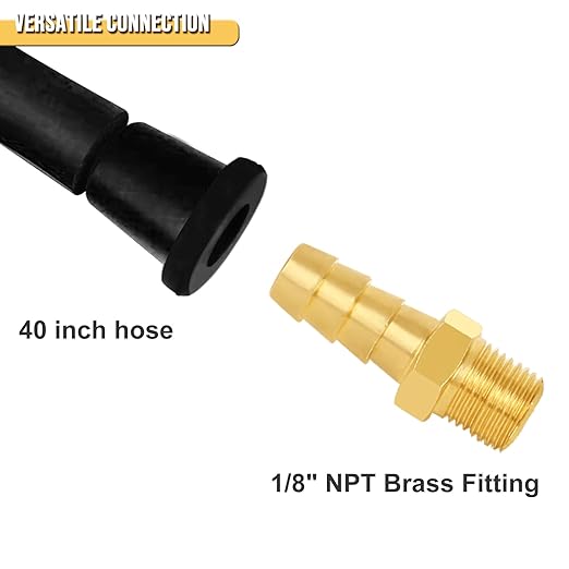 Manometer Gas Pressure Tester, Manometer LP Gas Pressure Tester Gauge 0-35" W.C, 1/8" NPT Fitting with Barbed Connection, 40" Hose