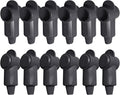 Ampper 12 Pcs Silicone 3/8" Stud Terminal Covers, Flexible Post Terminal Cover Protector Boot for Battery Ground Junction Block Post, Fits 6-2 Gauge Wire (Black)