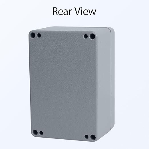 LeMotech Electrical Box, Aluminum Alloy Metal Junction Box, IP67 Waterproof Dustproof Project Box, Outdoor Universal Enclosure, Grey 5.9x3.9x3.1in (150x100x80mm)