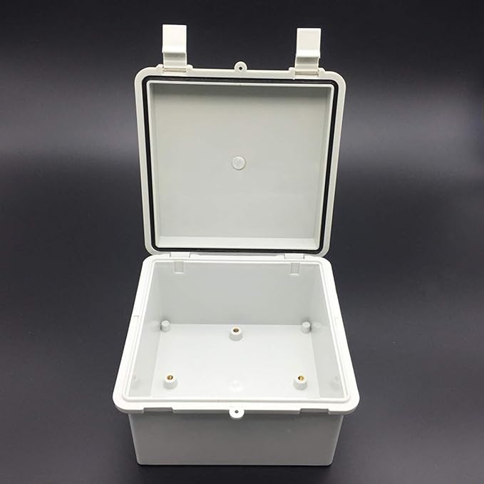 Ogrmar ABS Plastic Dustproof Waterproof IP65 Junction Box Universal Electrical Project Enclosure with Lock (5.9"x5.9"x3.5")
