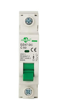 DC Miniature Circuit Breaker, 1 Pole 50 Amp, 110V-250VDC, 6kA Din Rail Mount Breaker with Thermal Magnetic Trip, DZ47-63 C50 1P, DC Solar MCB