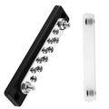 Common Busbar Power Distribution Block Battery Terminal Block for Car & Marine Applications 1/4" M6 150A with Dustproof Cover & Screw CBB (10 Poles)
