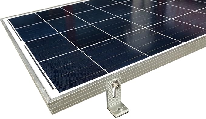Solar Panel Mounting L Bracket 4 Units for RV Boat Off Grid Roof, Support 10w/20w/50w/80w/100W Solar Panel