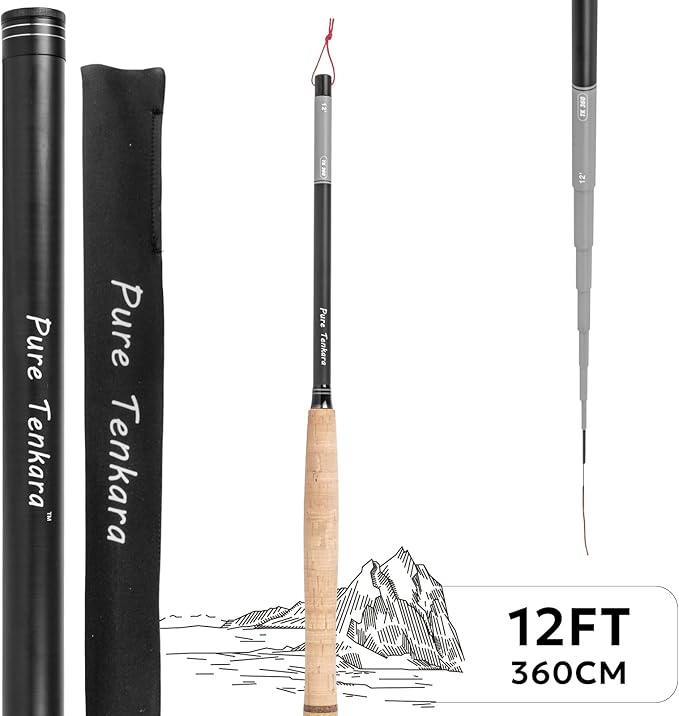 Tenkara Rod,Telescopic Fly Fishing Rod 30T Carbon Fiber with Rod Carrying Case