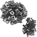 Cable Clamp R-Type Cable Clip Wire Clamp 3/16" Nylon Screw Mounting Cord Fastener Clips with Screws for Wire Management - Black - 50 Pcs