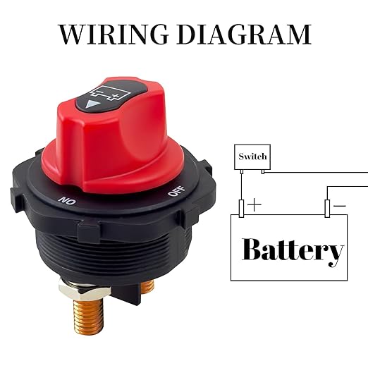 FXC Battery Disconnect Switch 12V-32V Battery Master Cut Shut Off Isolator Switch Max. 32V DC 300A ON-Off Power Battery Kill Switches for Car Off-Road Vehicle Truck Boat RV Marine