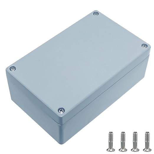 Aluminum Alloy Metal Junction Box Outdoor Electrical Box Waterproof Project Box Engineering Enclosure Gray 6.3"x3.9"x2.3"