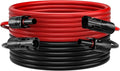 40Feet 10AWG Solar Panel Extension Cable, Bateria Power 10 Gauge 6mm² PV Wire with Female & Male Waterproof Connectors for RV, Photovoltaic Systems, Set of 2