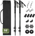 Ultra Light Carbon Fiber Hiking Trekking Poles - 6.07oz Nordic Trekking Sticks with Full EVA Grips & Quick Locks, All-Terrain Hiking Sticks for Seniors, Men & Women, Set of 2