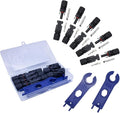 MC4 Connector Photovoltaic Connectors 5 Pairs (Male/Female) of Solar Connectors, Plus a Complimentary Pair of Wrenches Durable Photovoltaic Cable Connector