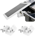2 Pack Adjustable Solar Panel Gutter Mount for Ring -Easy Install Weatherproof Aluminum Alloy Bracket for Outdoor Use，with Perfect Sunlight Angle，Get Adequate Sunlight (White)